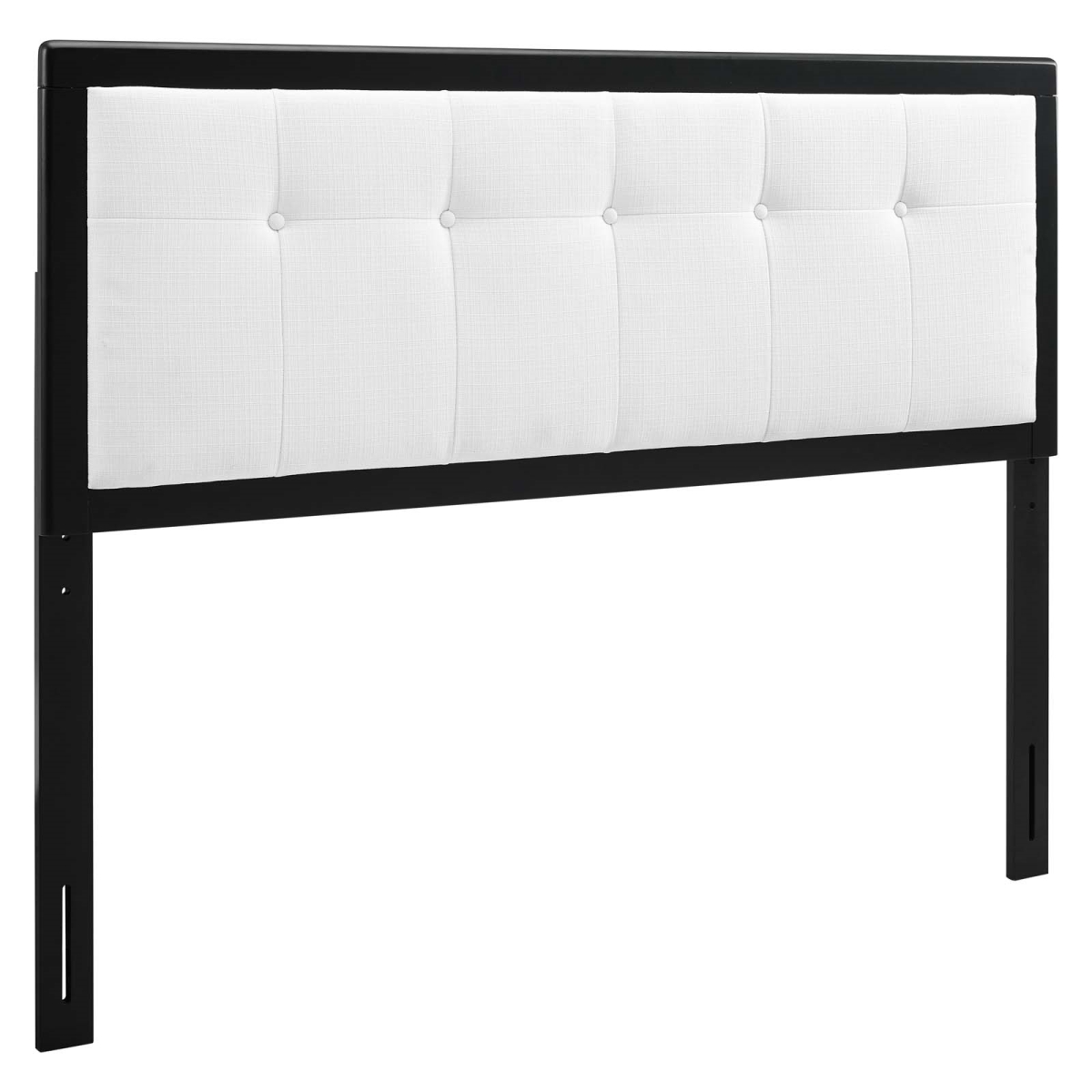 Draper Tufted Fabric & Wood Headboard, Black White - Twin Size