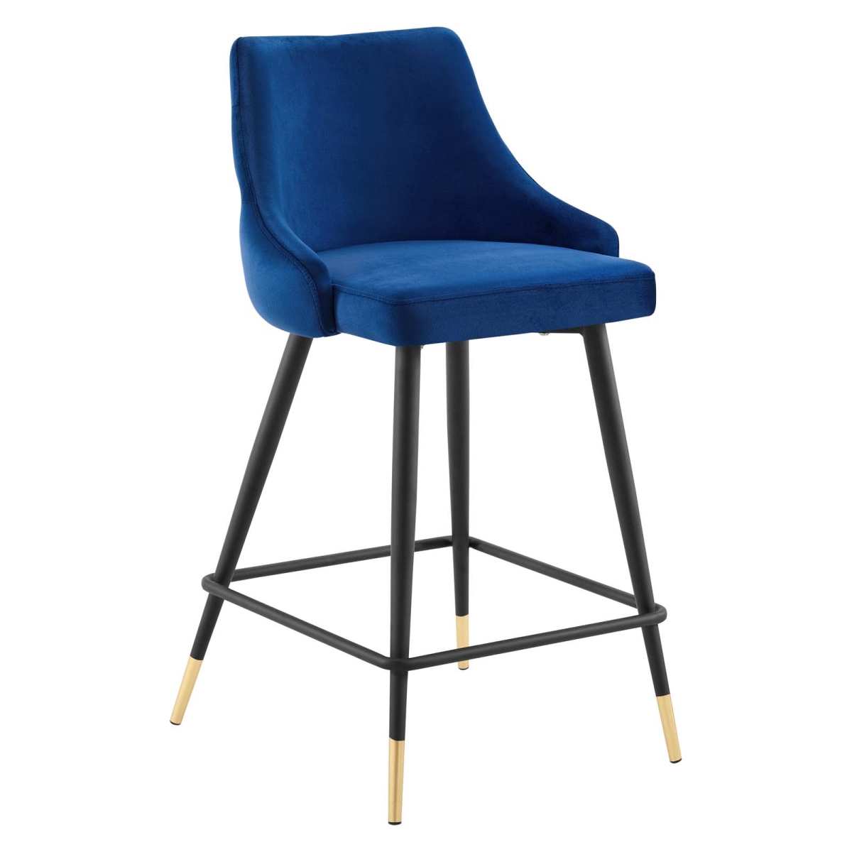 Adorn Performance Vintage Modern Velvet Counter Stool, Navy