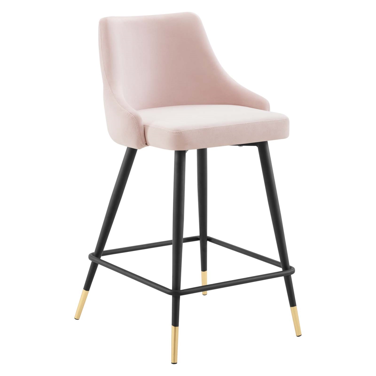 EEI-3908-PNK Adorn Performance Velvet Counter Stool, Pink