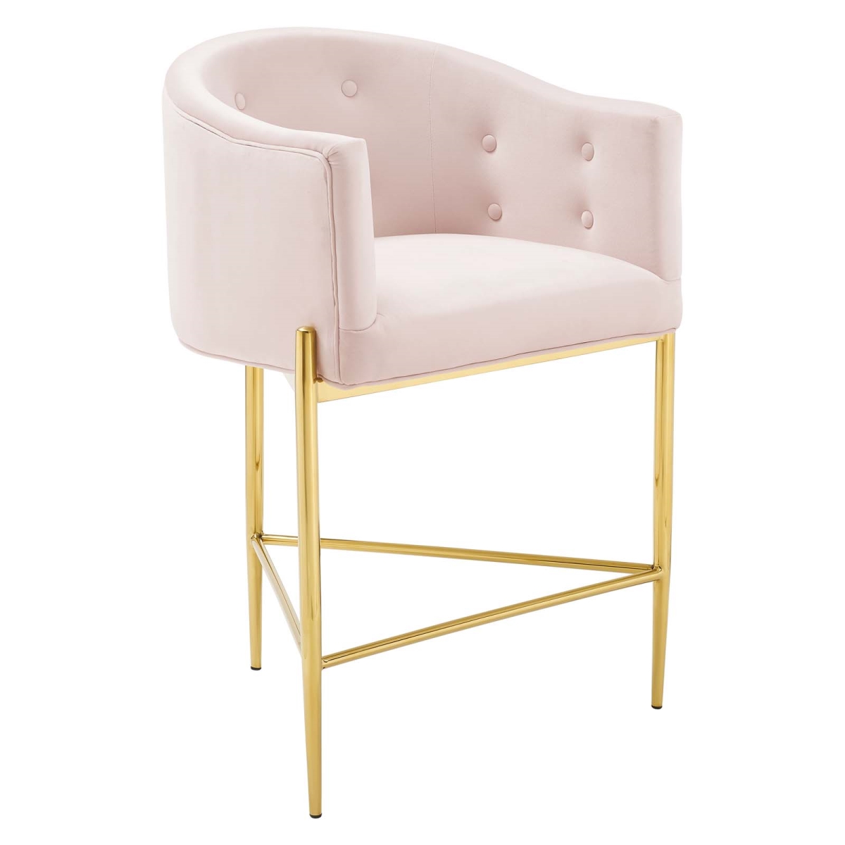 EEI-3910-PNK Savour Tufted Counter Stool, Pink