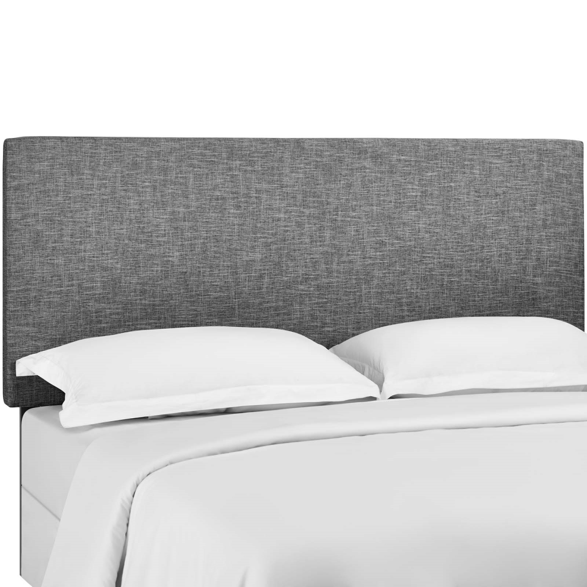 63.5 in. Taylor Upholstered Linen Fabric Headboard, Light Gray - Full & Queen Size