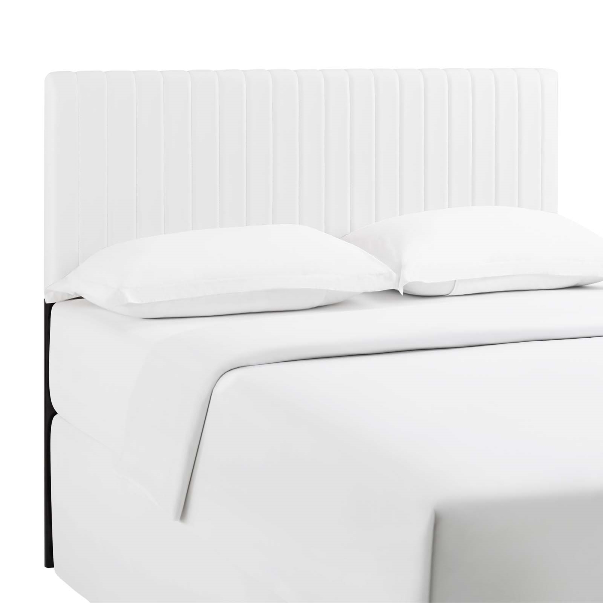 MOD-6096-WHI Keira Faux Leather Headboard, White - Full & Queen Size