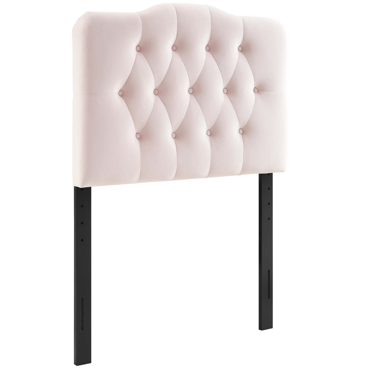 Annabel Diamond Tufted Performance Velvet Headboard, Pink - Twin Size