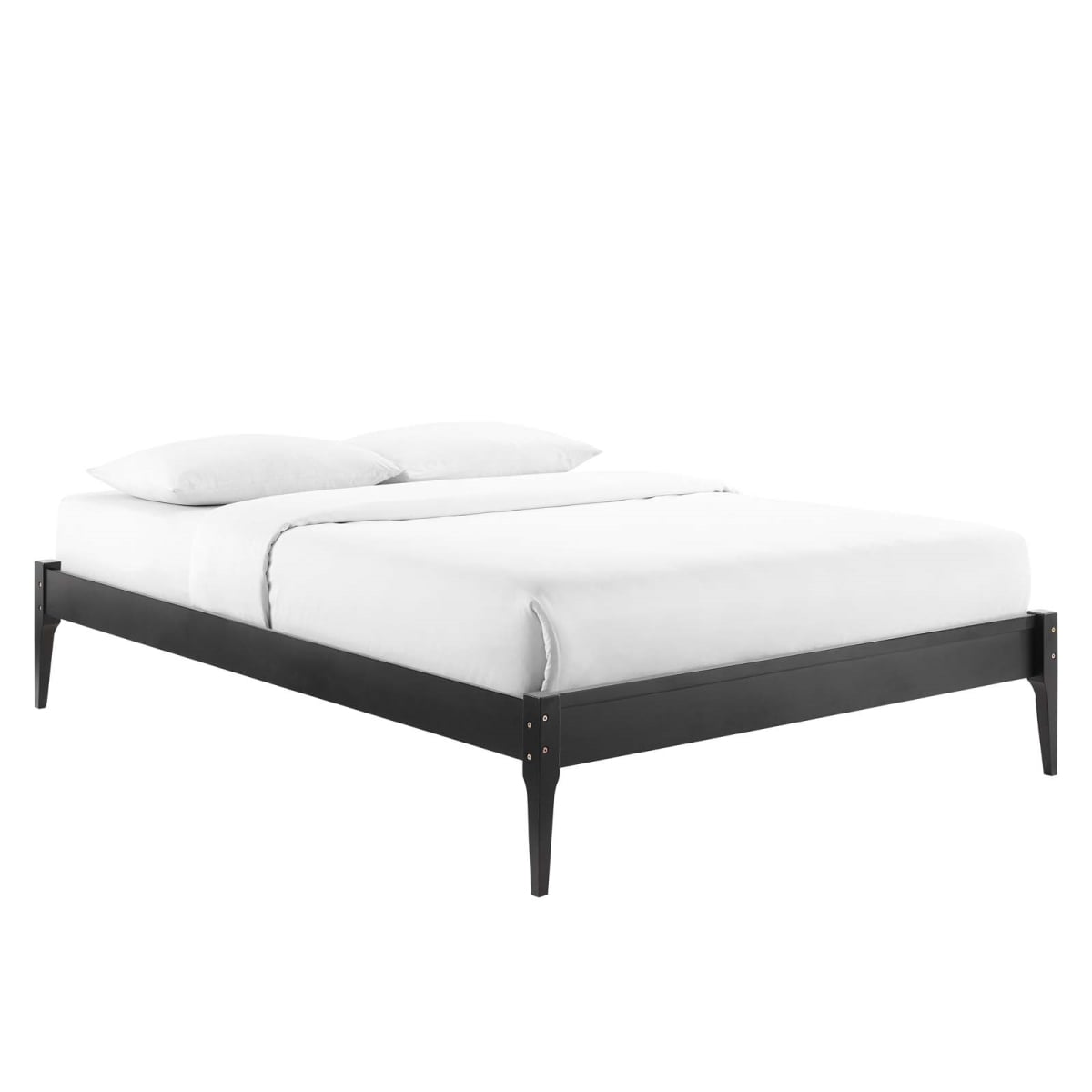 MOD-6246-BLK June Queen Size Wood Platform Bed Frame, Black