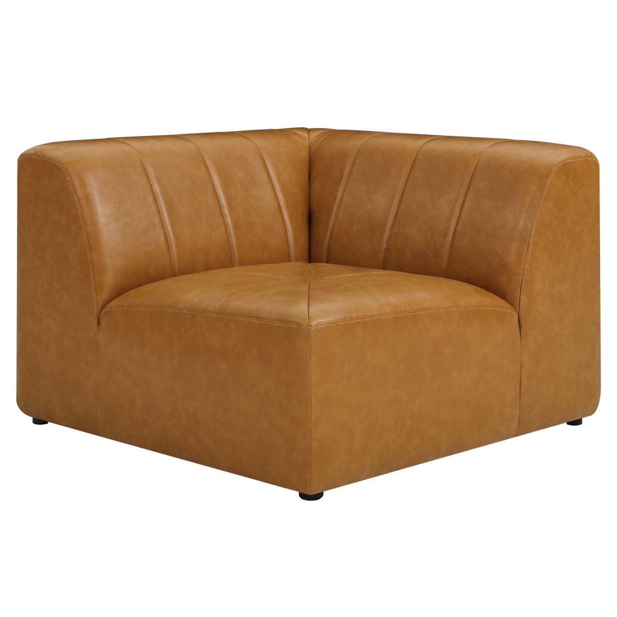 EEI-4403-TAN Bartlett Vegan Leather Corner Chair, Tan