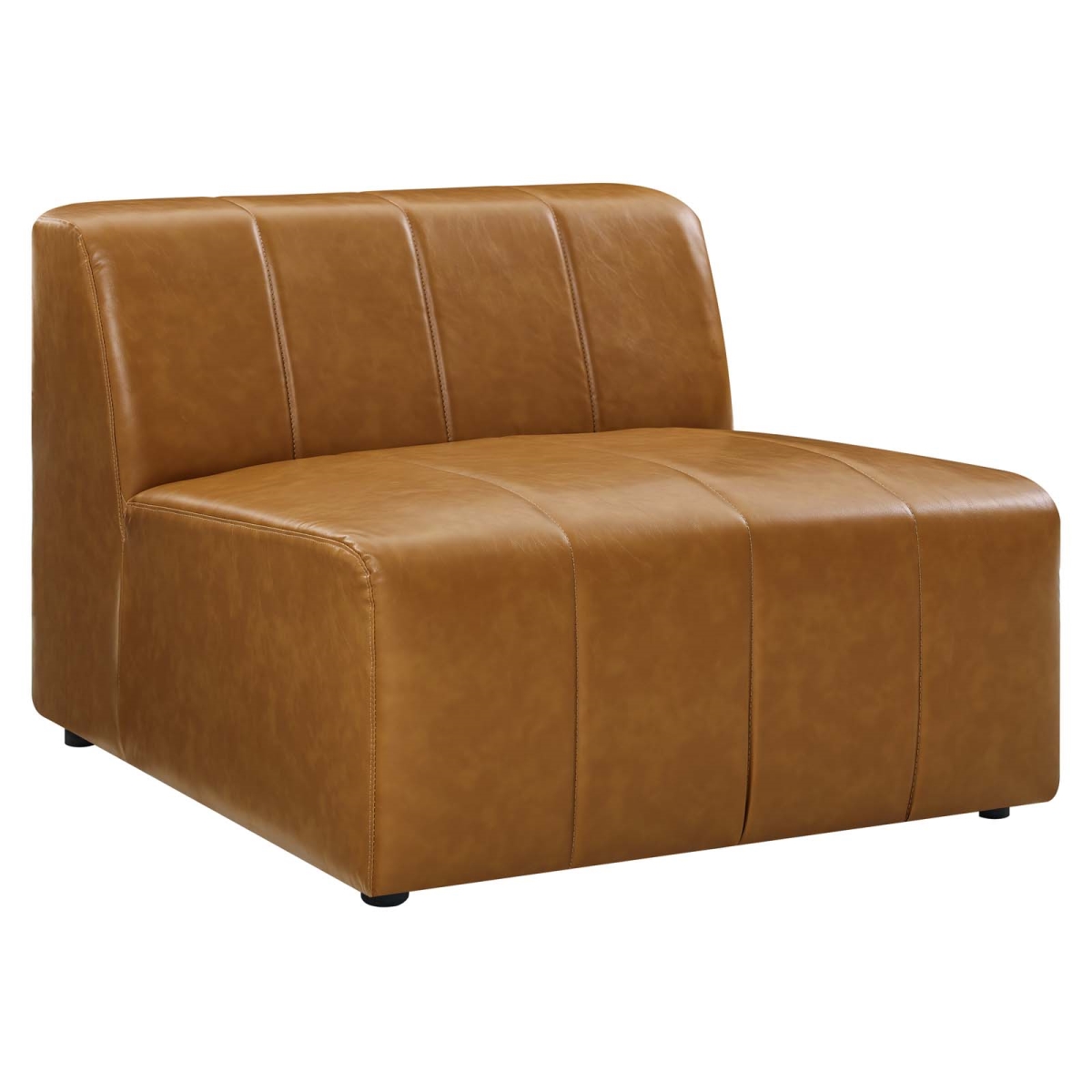 EEI-4399-TAN Bartlett Vegan Leather Armless Chair, Tan