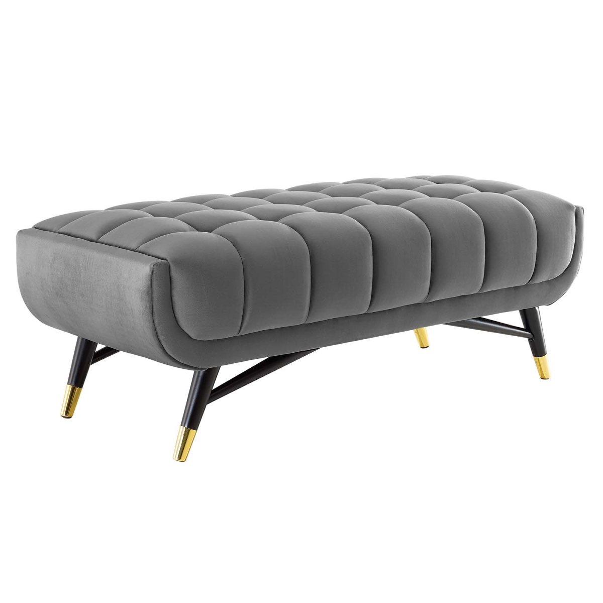 EEI-4242-GRY 47.5 in. Adept Performance Velvet Bench, Gray