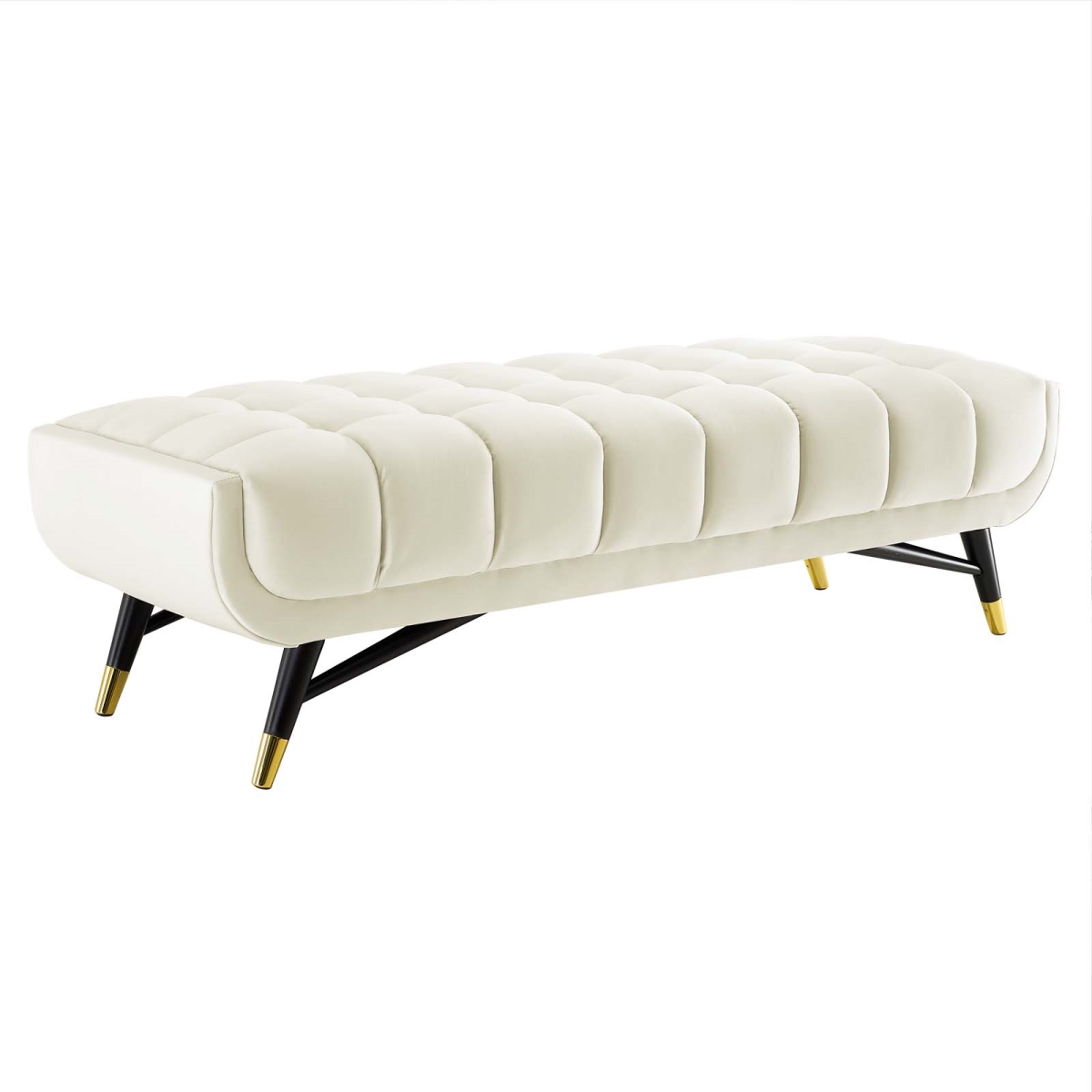Picture of Modway Furniture EEI-4241-IVO 60 in. Adept Performance Velvet Bench&#44; Ivory