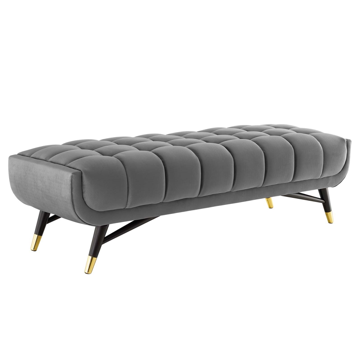Picture of Modway Furniture EEI-4241-GRY 60 in. Adept Performance Velvet Bench&#44; Gray