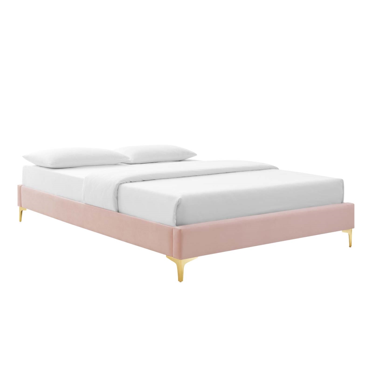 MOD-6306-PNK Sutton Performance Velvet Bed Frame, Pink - Full Size