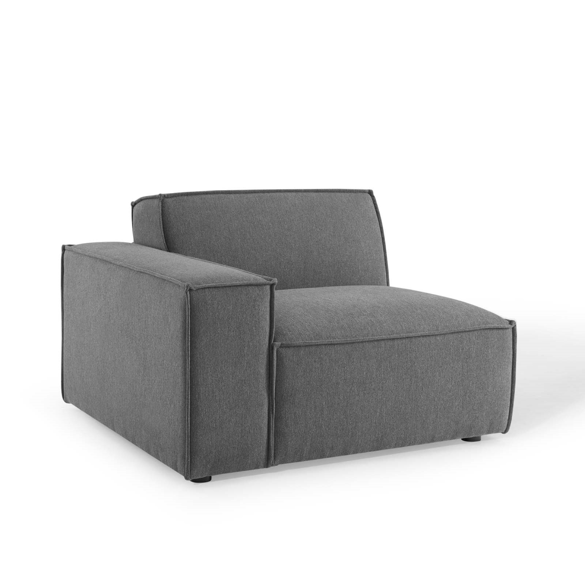 EEI-3870-CHA Restore Left-Arm Sectional Sofa Chair, Charcoal