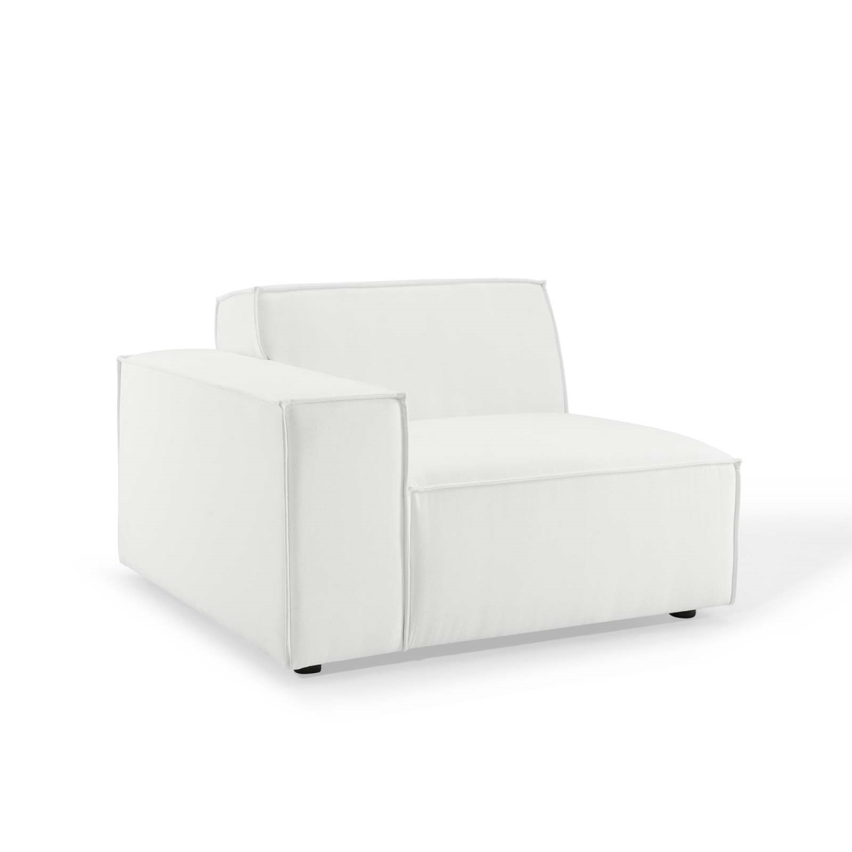 EEI-3870-WHI Restore Left-Arm Sectional Sofa Chair, White