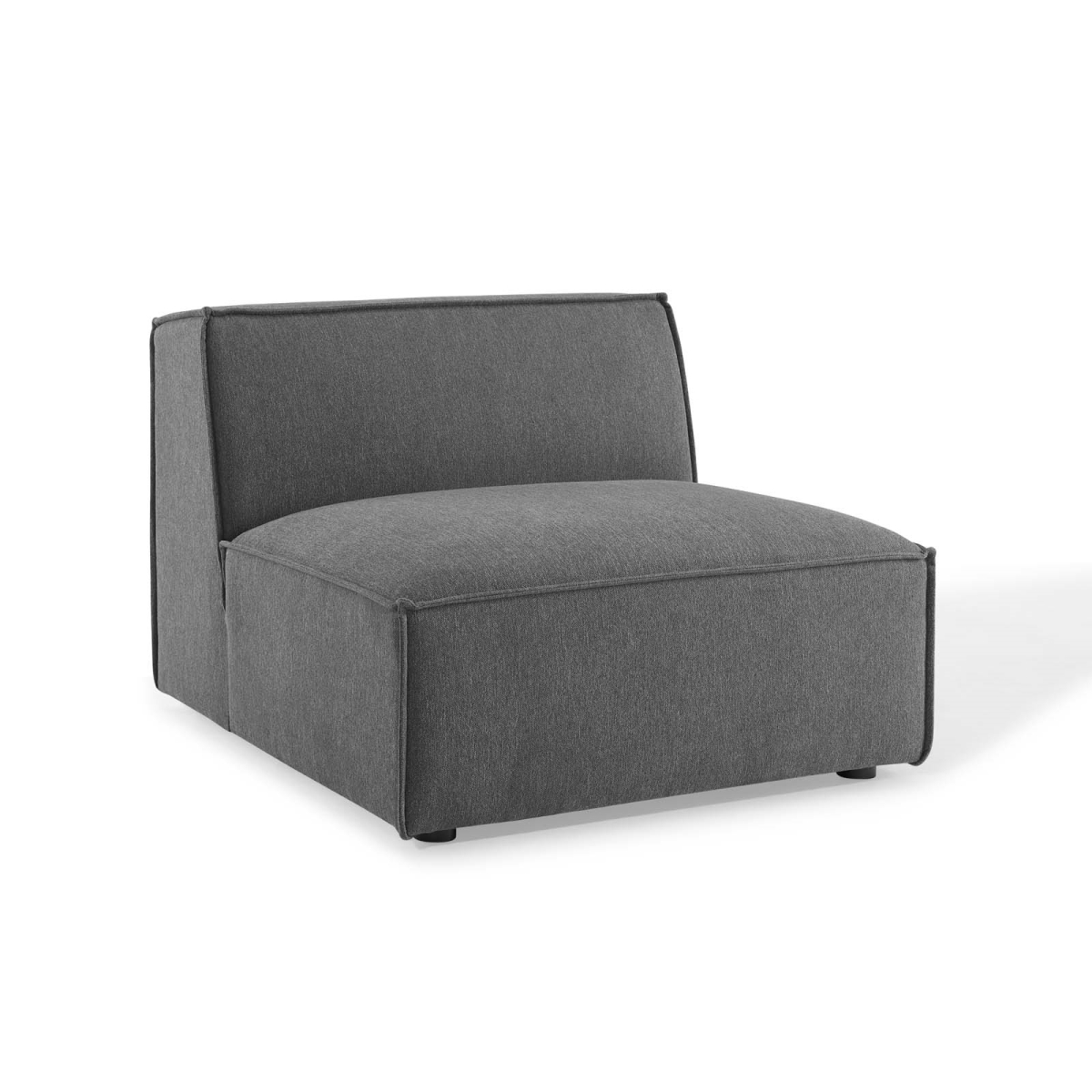EEI-3872-CHA Restore Sectional Sofa Armless Chair, Charcoal
