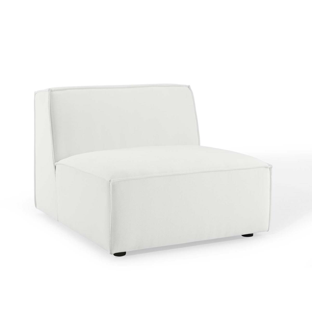 EEI-3872-WHI Restore Sectional Sofa Armless Chair, White