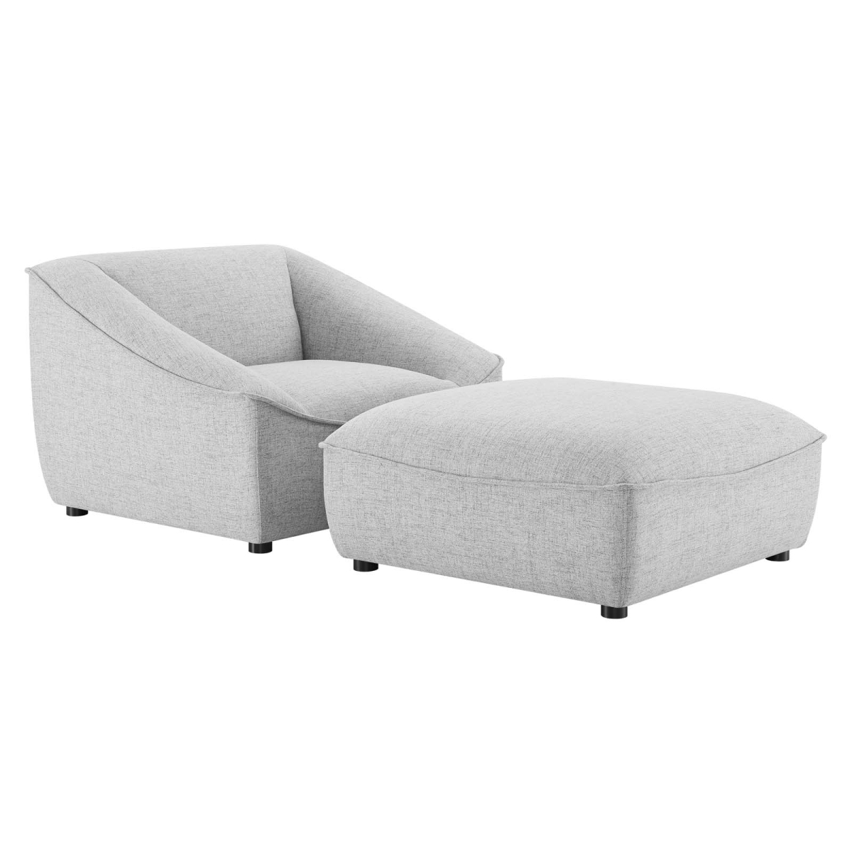 Picture of Modway Furniture EEI-5412-LGR Comprise Living Room Set&#44; Light Gray - 2 Piece