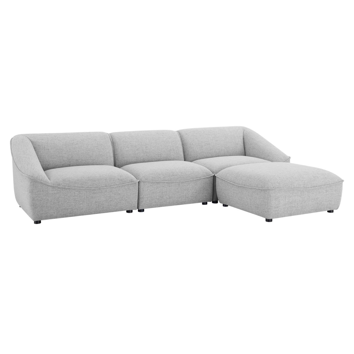 Picture of Modway Furniture EEI-5405-LGR Comprise Living Room Set - 4 Piece
