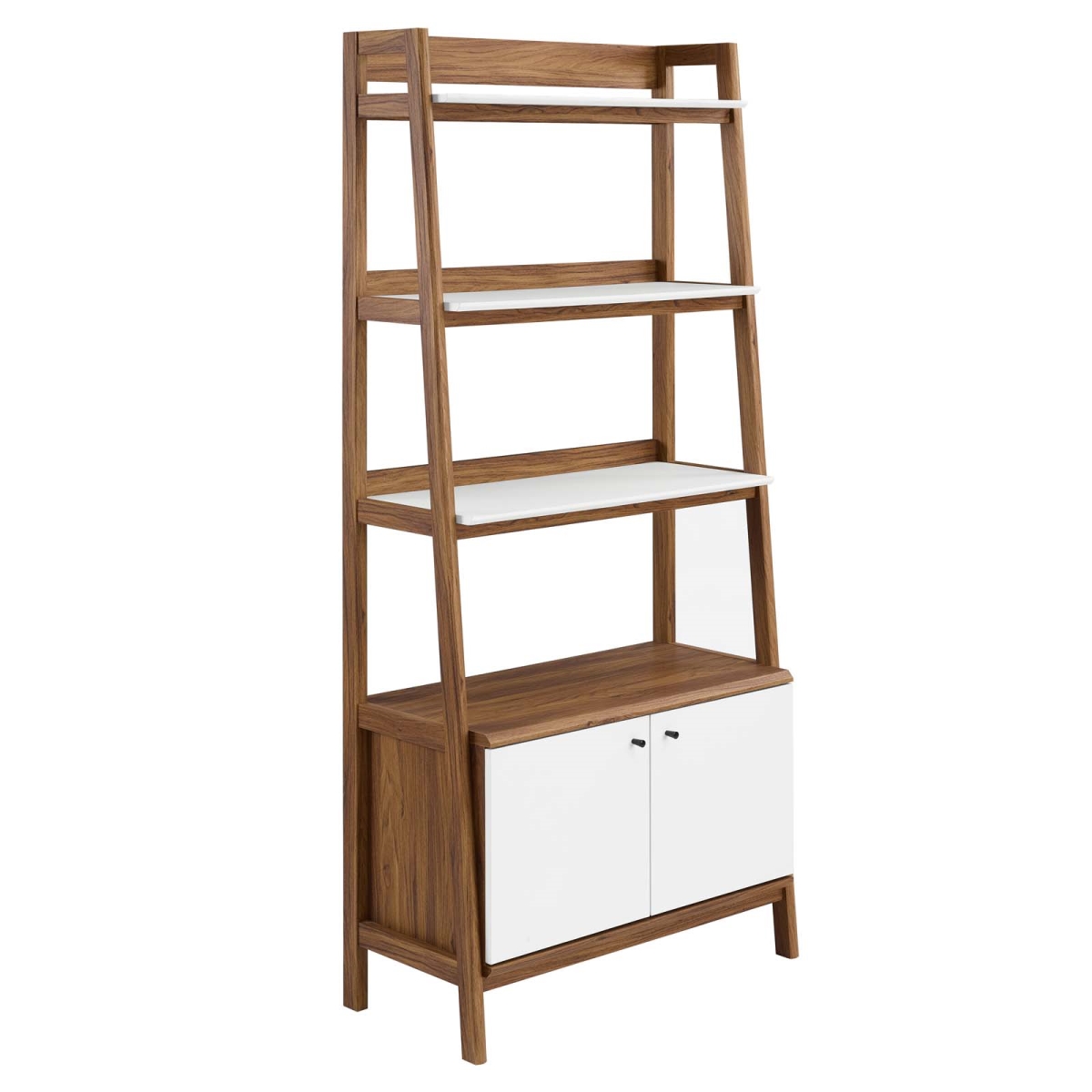 EEI-4656-WAL-WHI 33 in. Bixby Bookshelf, Walnut White