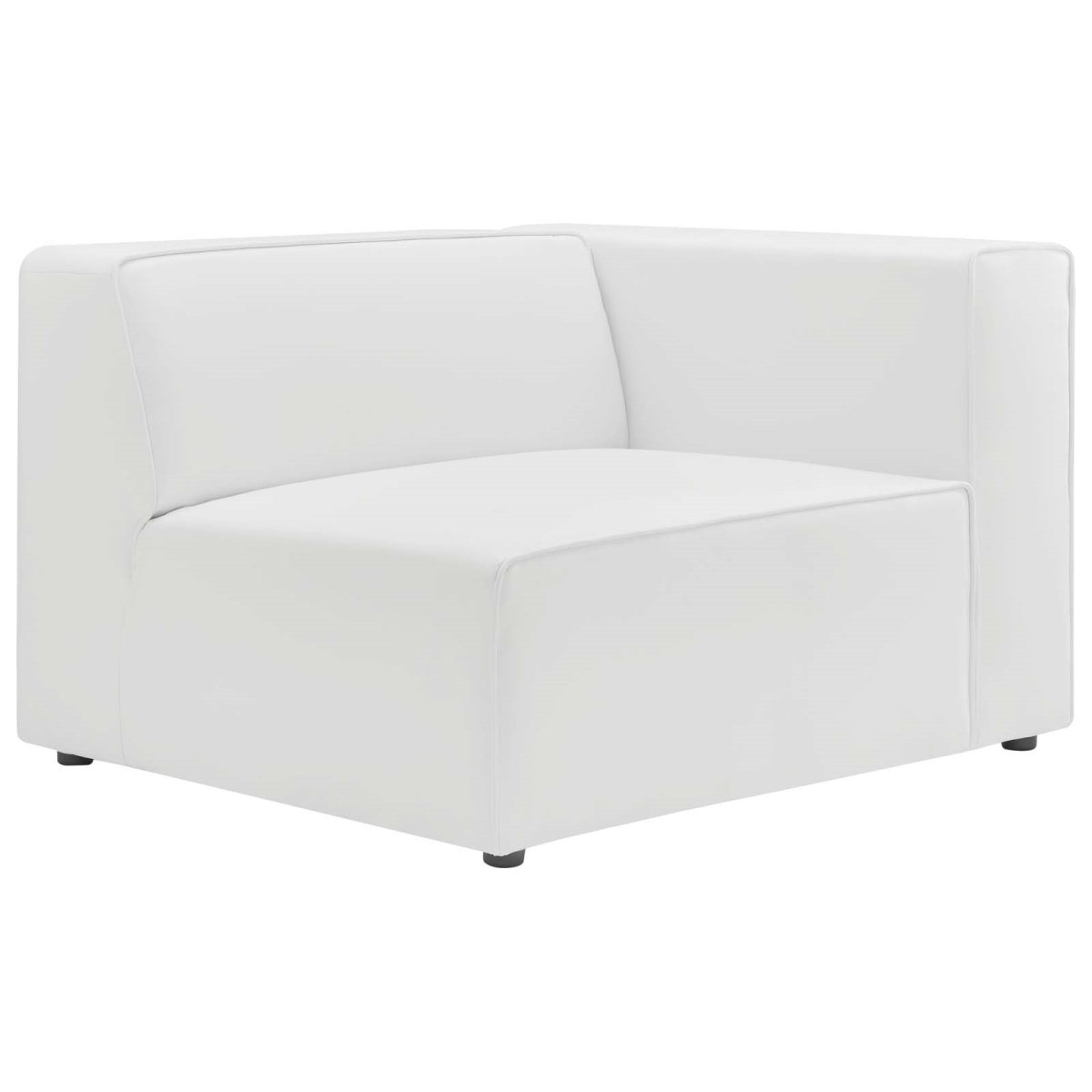 EEI-4622-WHI Mingle Vegan Leather Right-Arm Chair, White