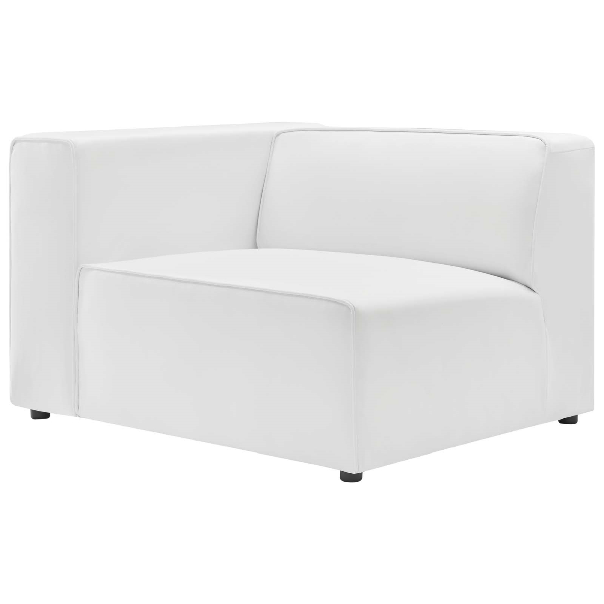 EEI-4621-WHI Mingle Vegan Leather Left-Arm Chair, White
