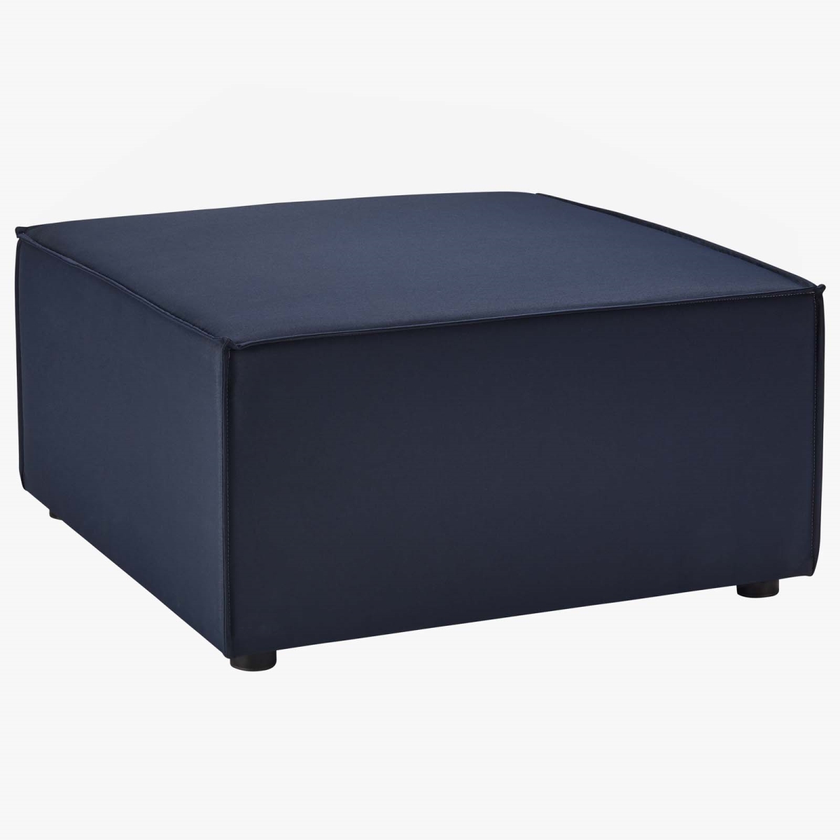 EEI-4211-NAV Saybrook Outdoor Patio Upholstered Sectional Sofa Ottoman, Navy