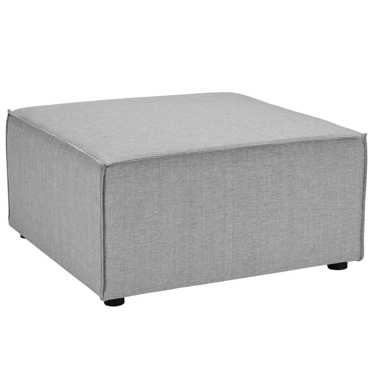 EEI-4211-GRY Saybrook Outdoor Patio Upholstered Sectional Sofa Ottoman, Grey