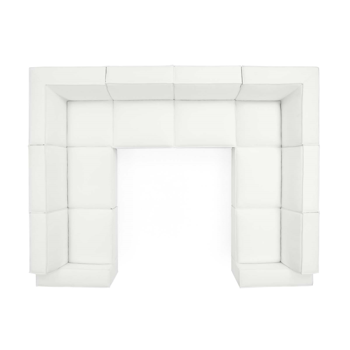 EEI-4121-WHI Restore Sectional Sofa, White - 8 Piece