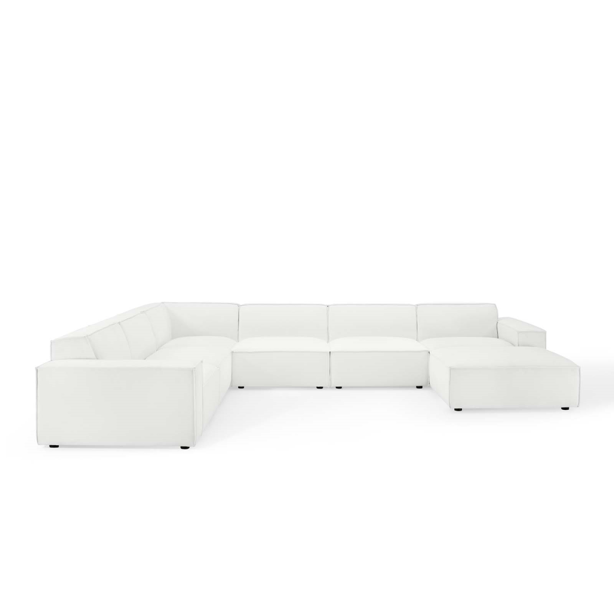 EEI-4120-WHI Restore Sectional Sofa, White - 7 Piece