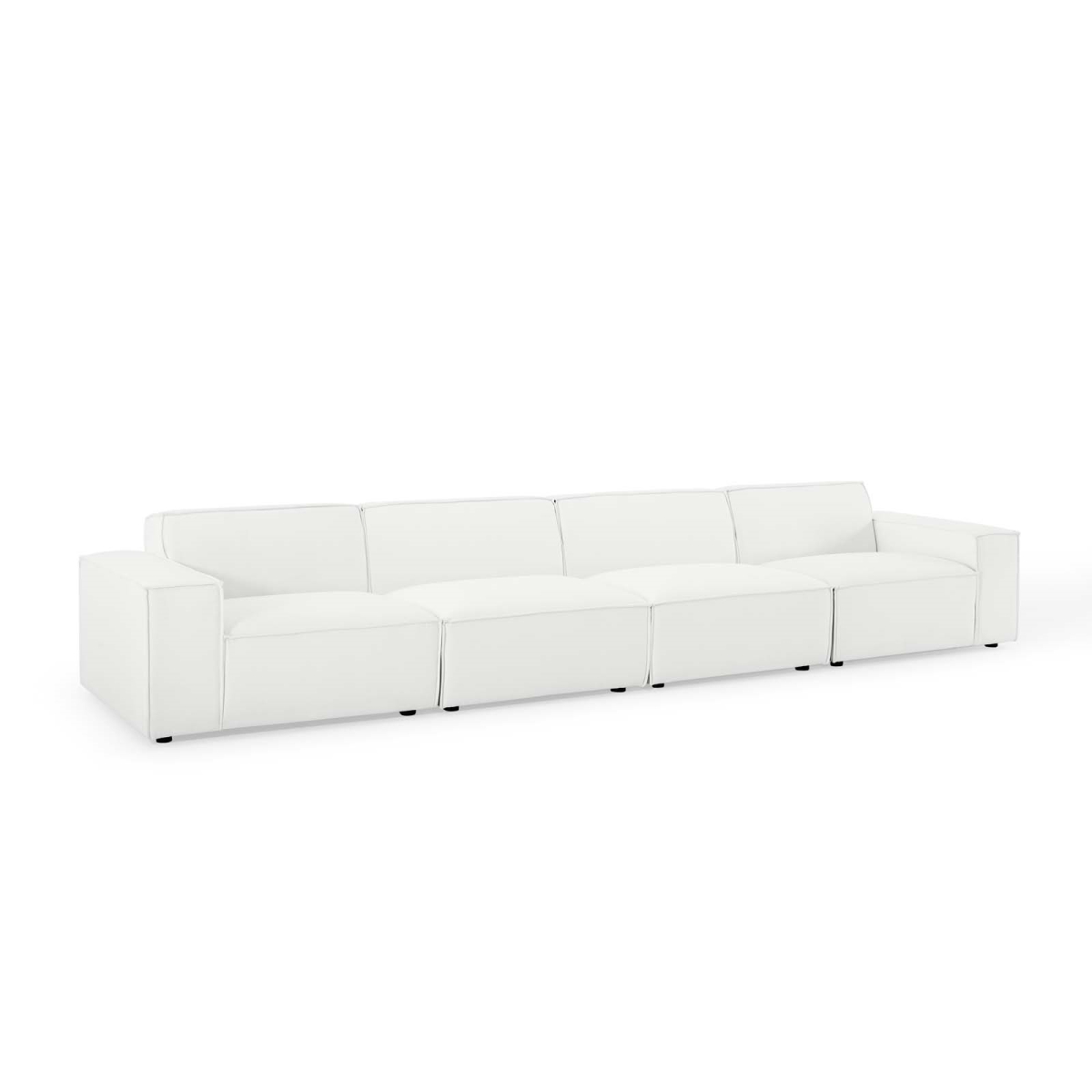 EEI-4114-WHI Restore Sectional Sofa, White - 4 Piece