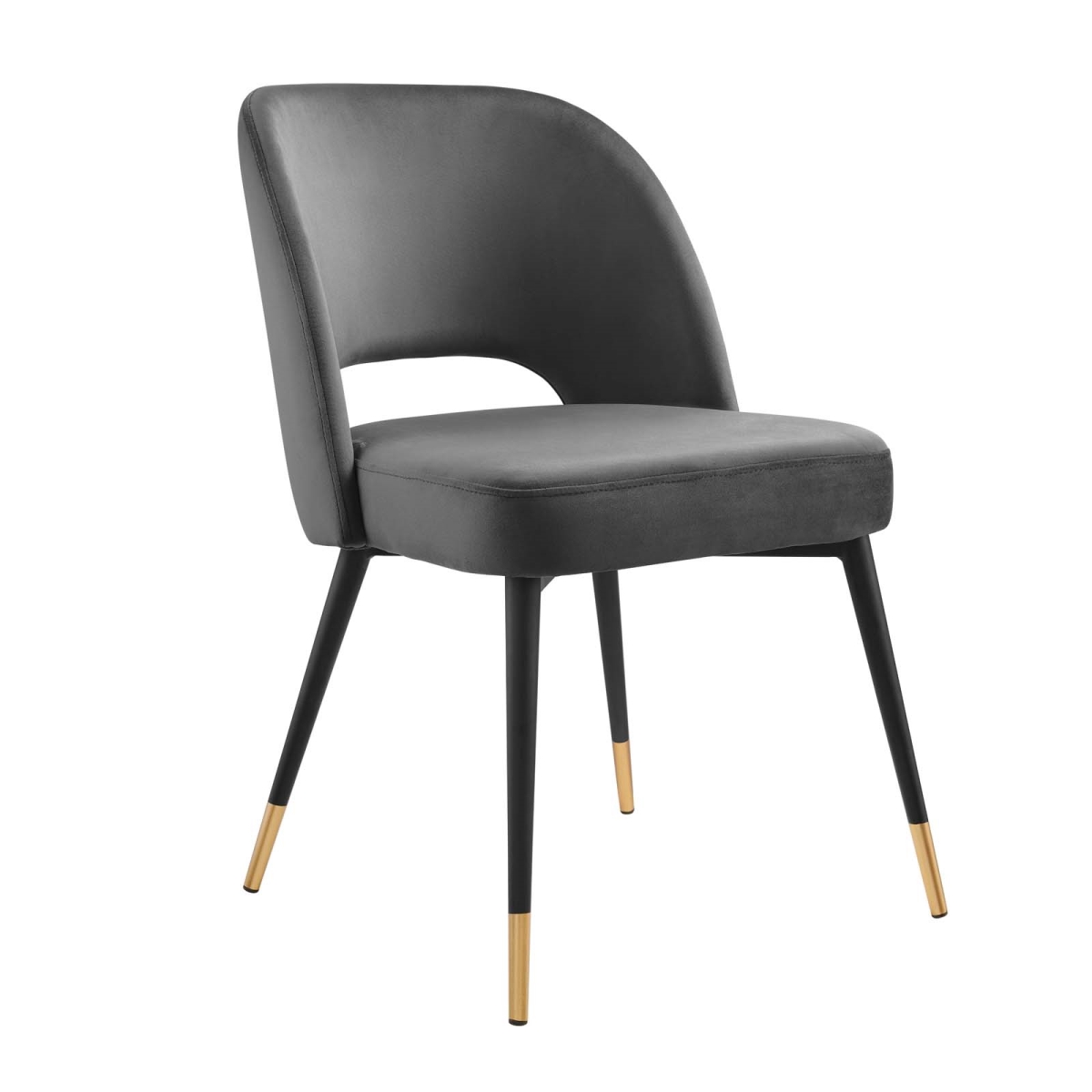 EEI-4212-CHA Rouse Performance Velvet Dining Side Chair, Charcoal