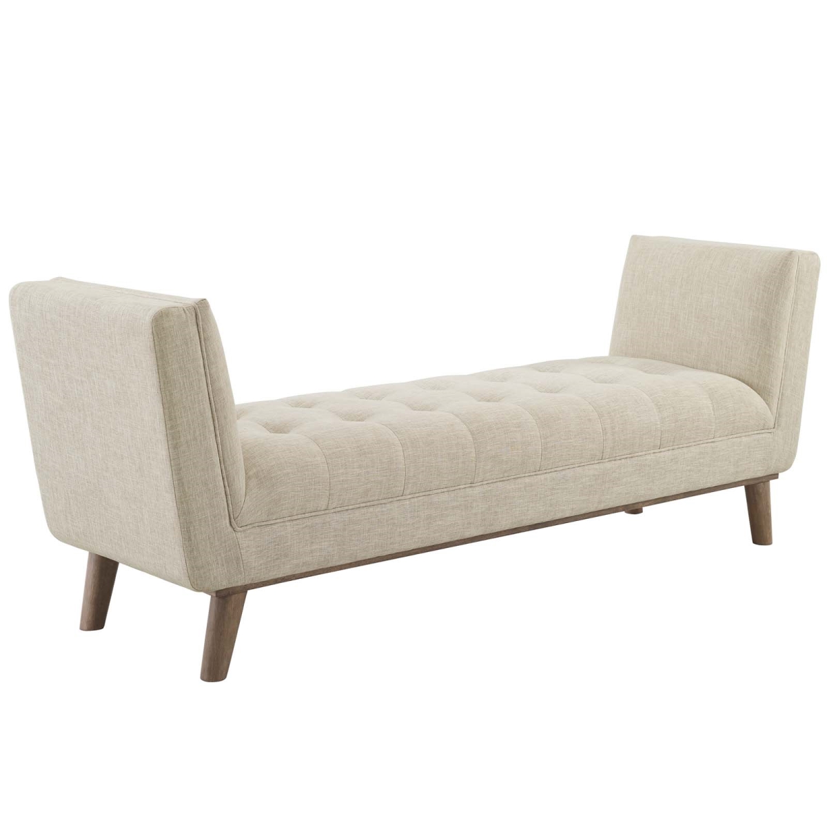 Picture of Modway Furniture EEI-3002-BEI Haven Tufted Button Upholstered Fabric Accent Bench&#44; Beige