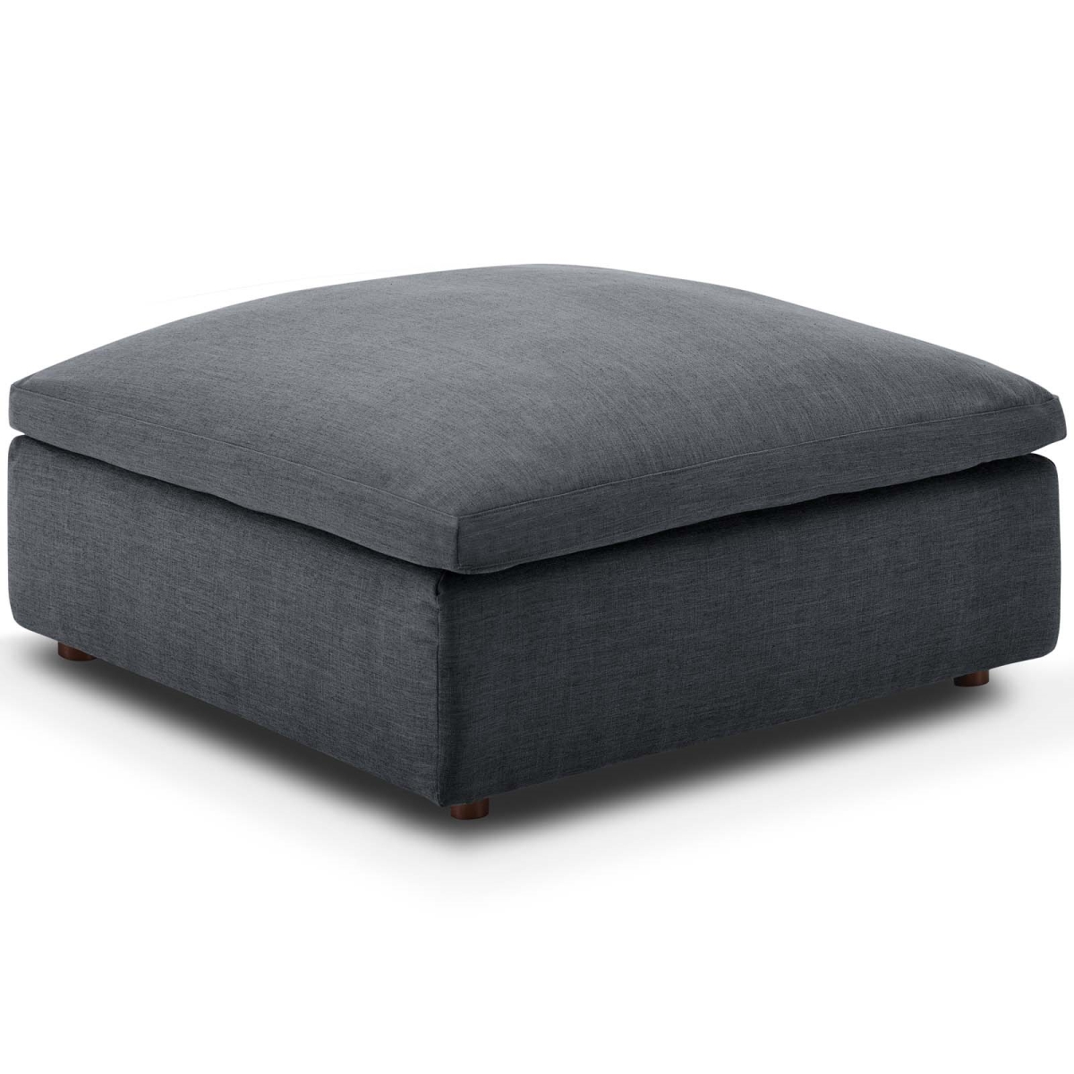 EEI-3318-GRY Commix Down Filled Overstuffed Ottoman, Gray