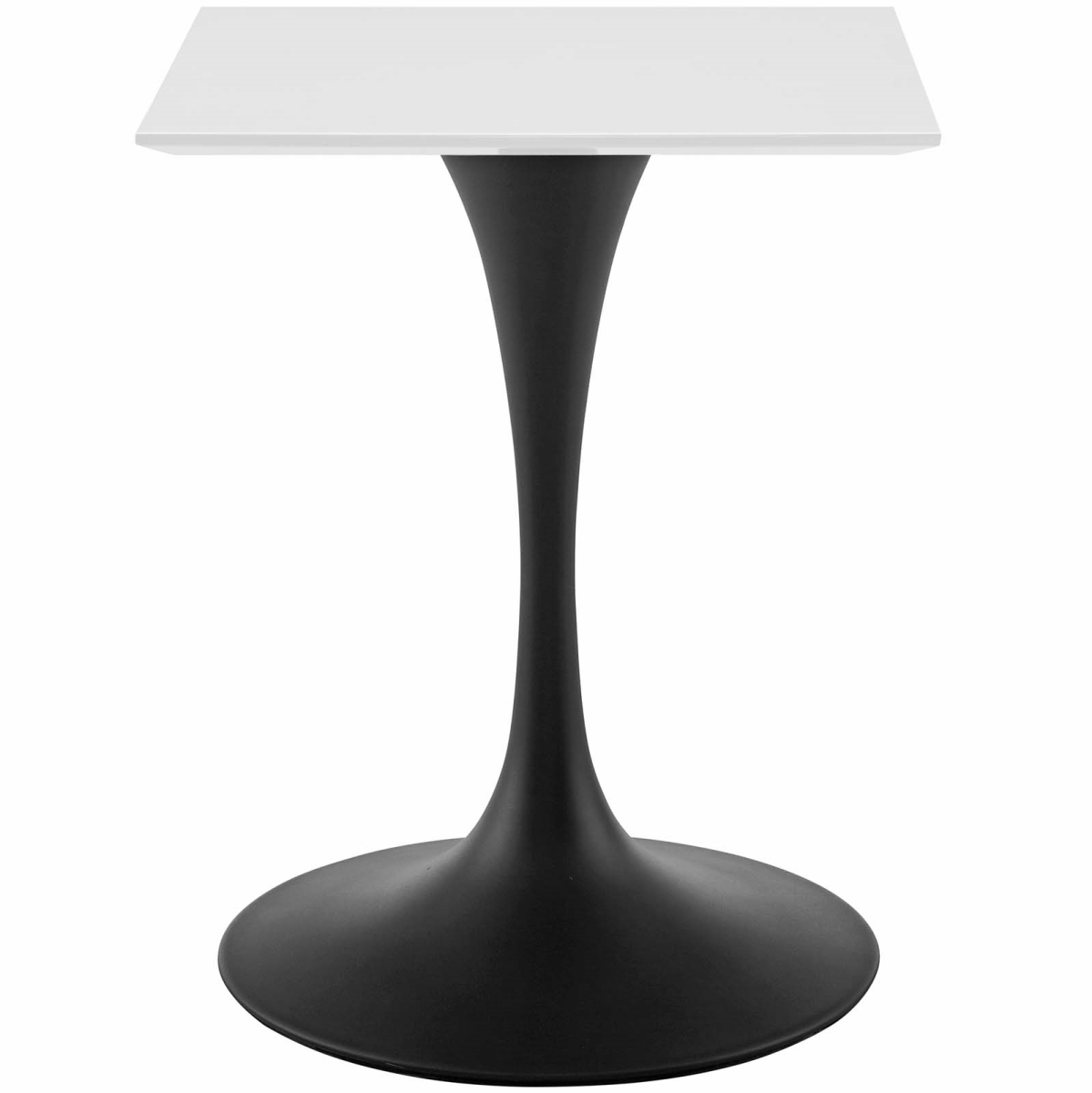 EEI-3512-BLK-WHI 24 in. Lippa Square Wood Top Dining Table, Black & White