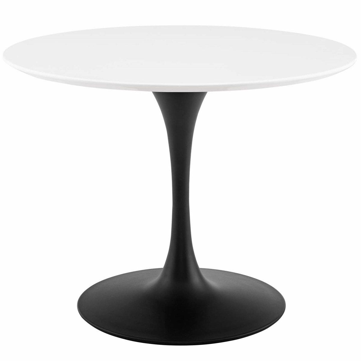 EEI-3521-BLK-WHI 40 in. Lippa Round Wood Dining Table, Black & White