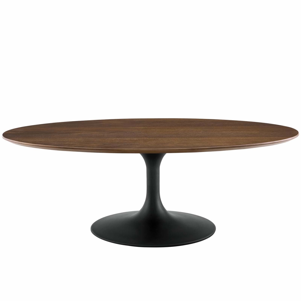EEI-3538-BLK-WAL 48 in. Lippa Walnut Coffee Table, Black Walnut - Oval