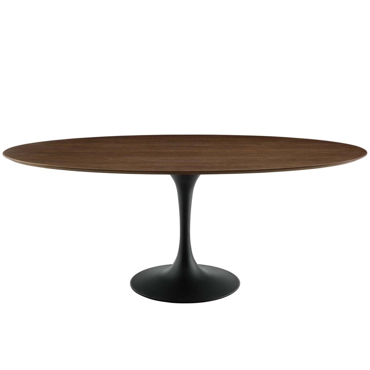 EEI-3544-BLK-WAL 78 in. Lippa Oval Wood Dining Table, Black Walnut