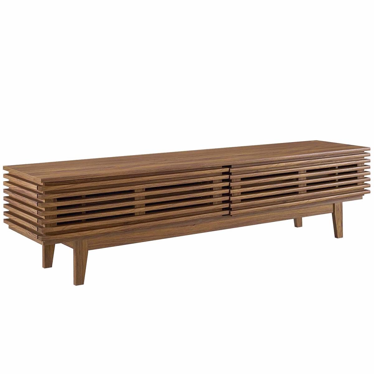EEI-3348-WAL 71 in. Render TV Stand, Walnut