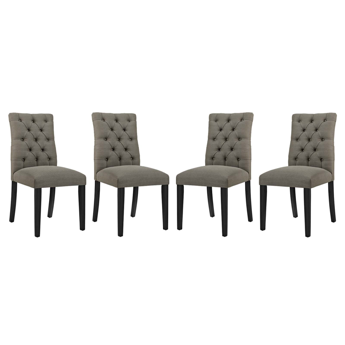 EEI-3475-GRA Duchess Fabric Dining Chair, Granite - Set of 4