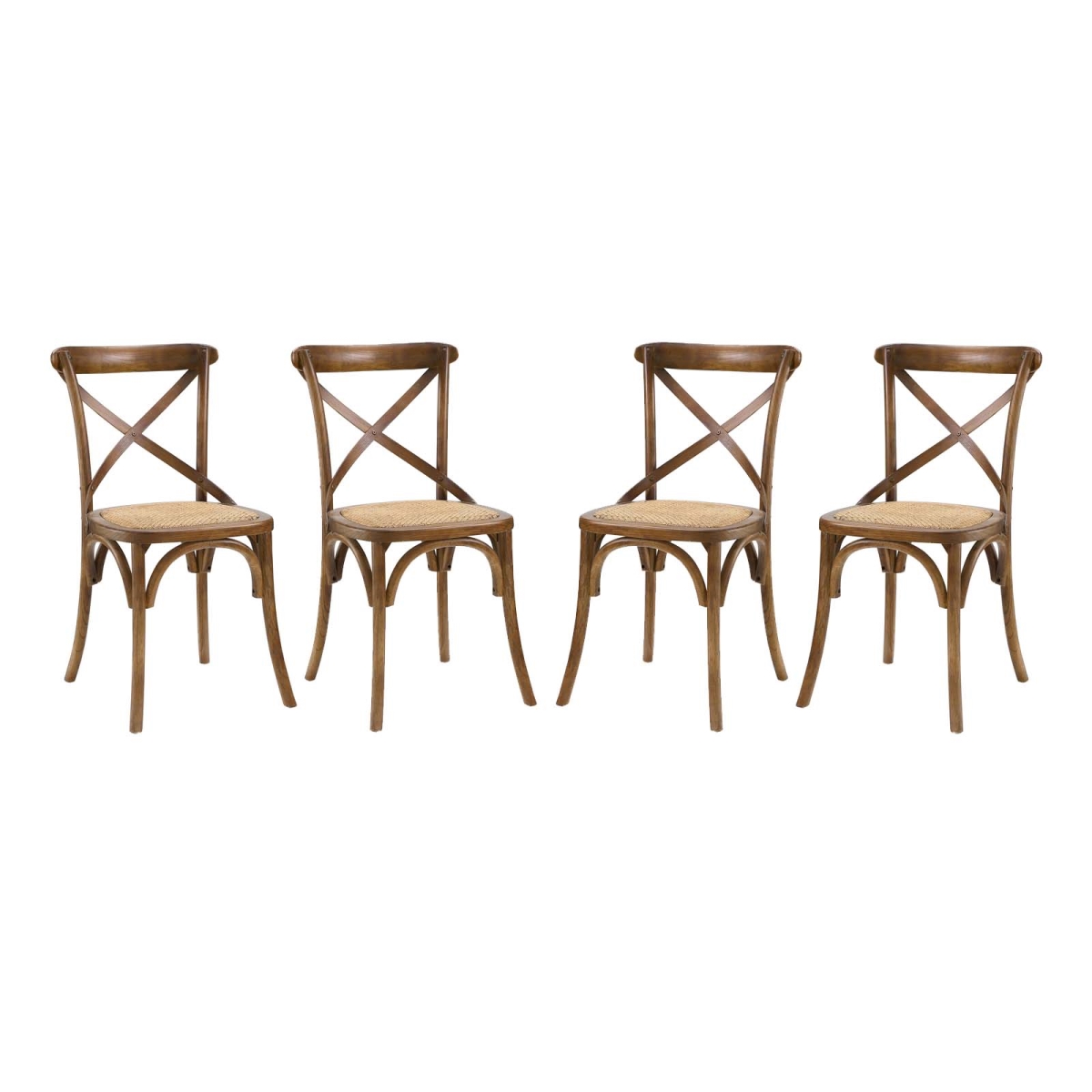 EEI-3482-WAL Gear Dining Side Chair, Walnut - Set of 4