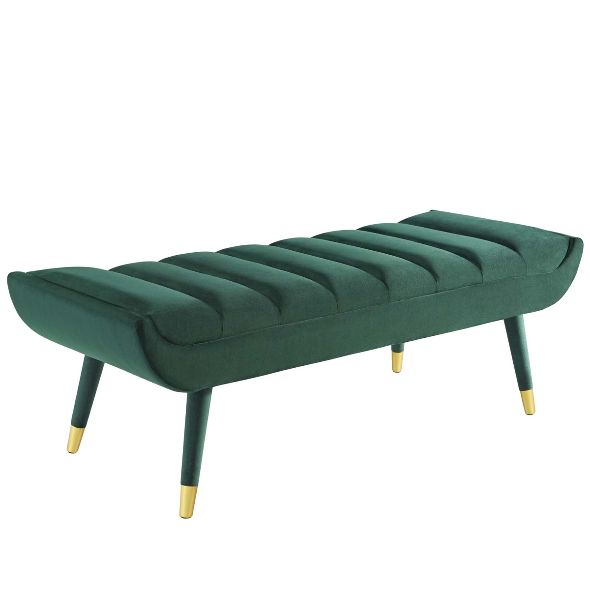 Picture of Modway Furniture EEI-3484-GRN Guess Channel Tufted Performance Velvet Accent Bench&#44; Green
