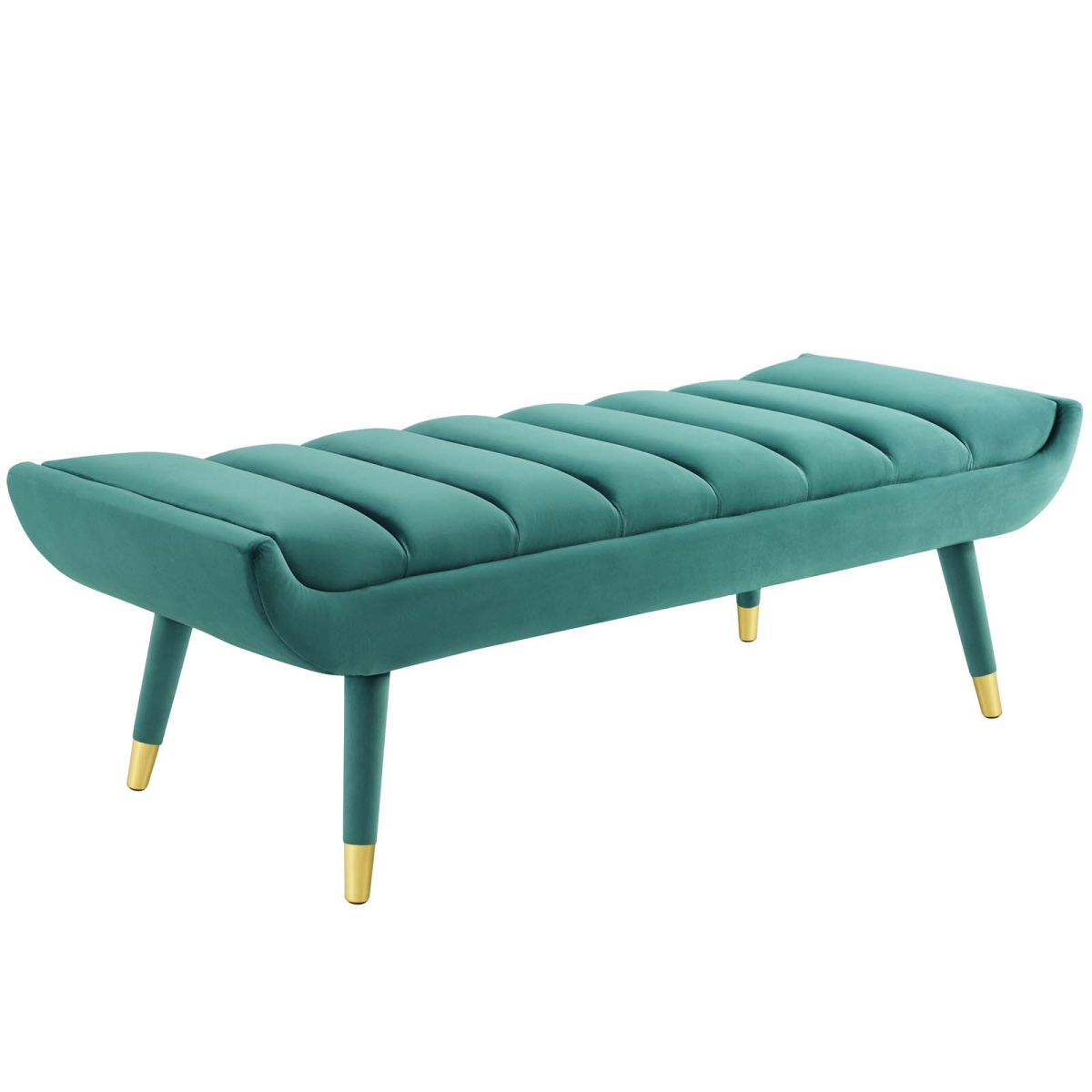 Picture of Modway EEI-3484-TEA Guess Channel Tufted Performance Velvet Accent Bench&#44; Teal