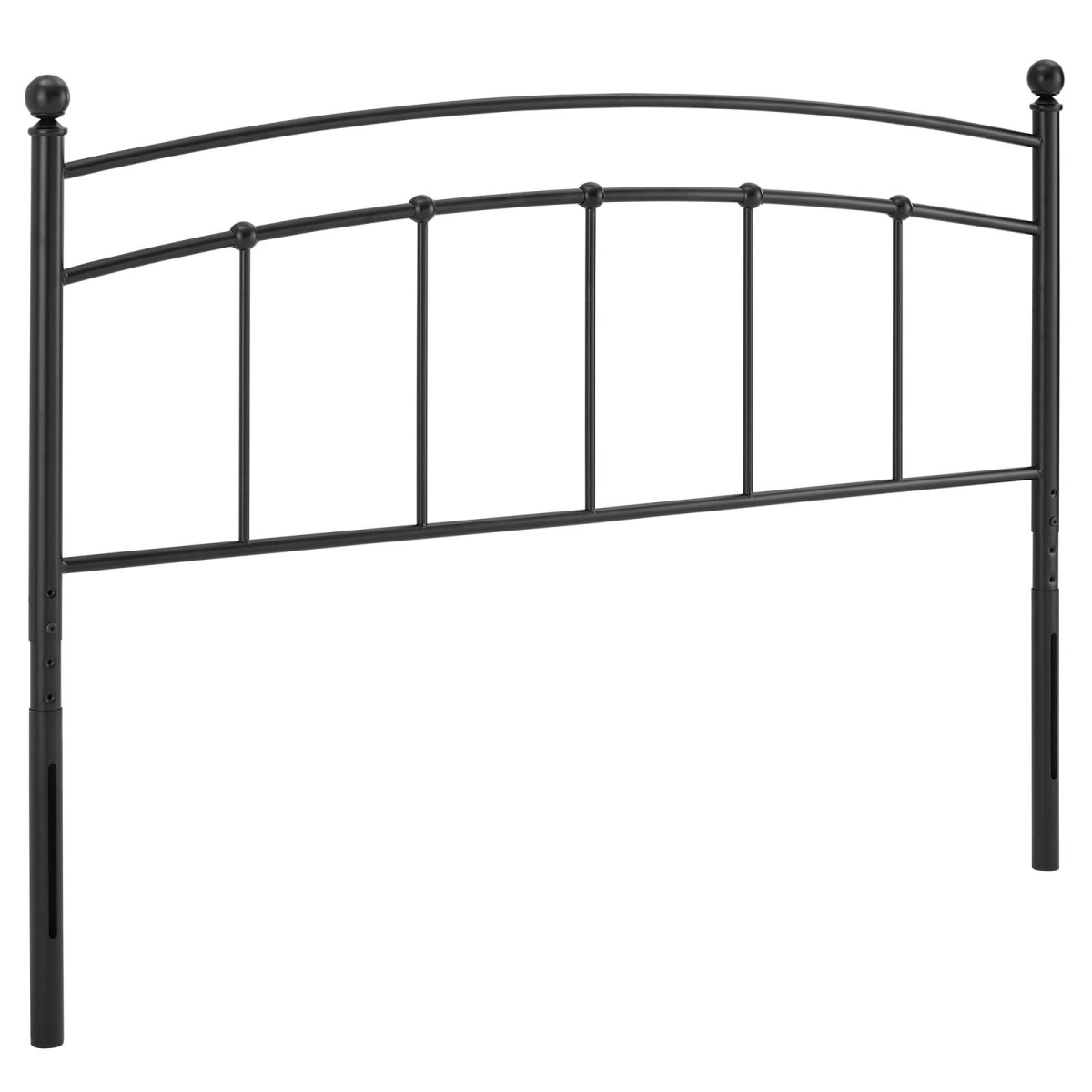 MOD-6158-BLK Abigail Metal Headboard, Black - Queen