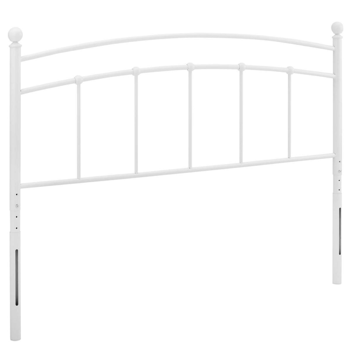 Abigail King Size Metal Headboard, White - 40.5 x 37.5 x 1.5 in.