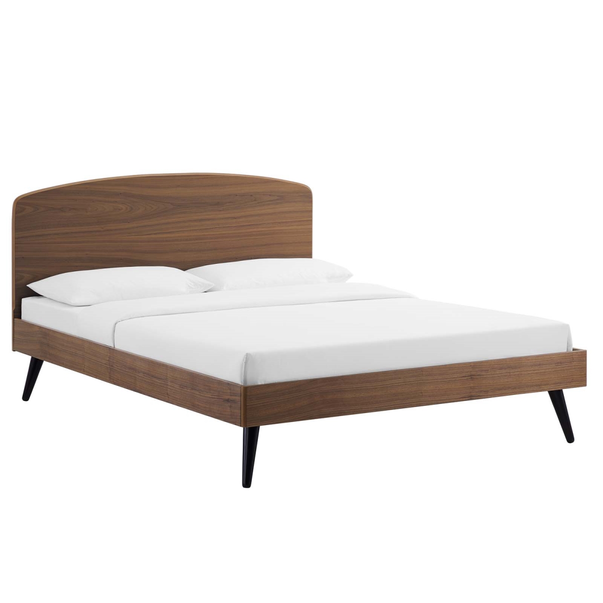 MOD-6254-WAL Bronwen Wood Platform Bed, Walnut - Queen Size -  Modway Furniture