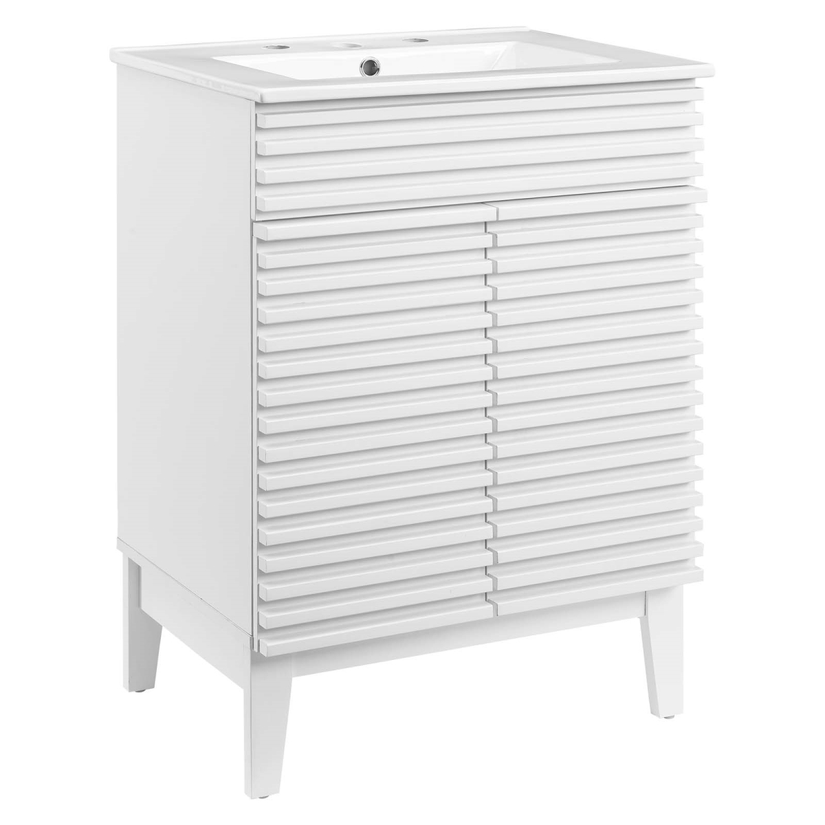 EEI-3860-WHI-WHI Render Bathroom Vanity, White