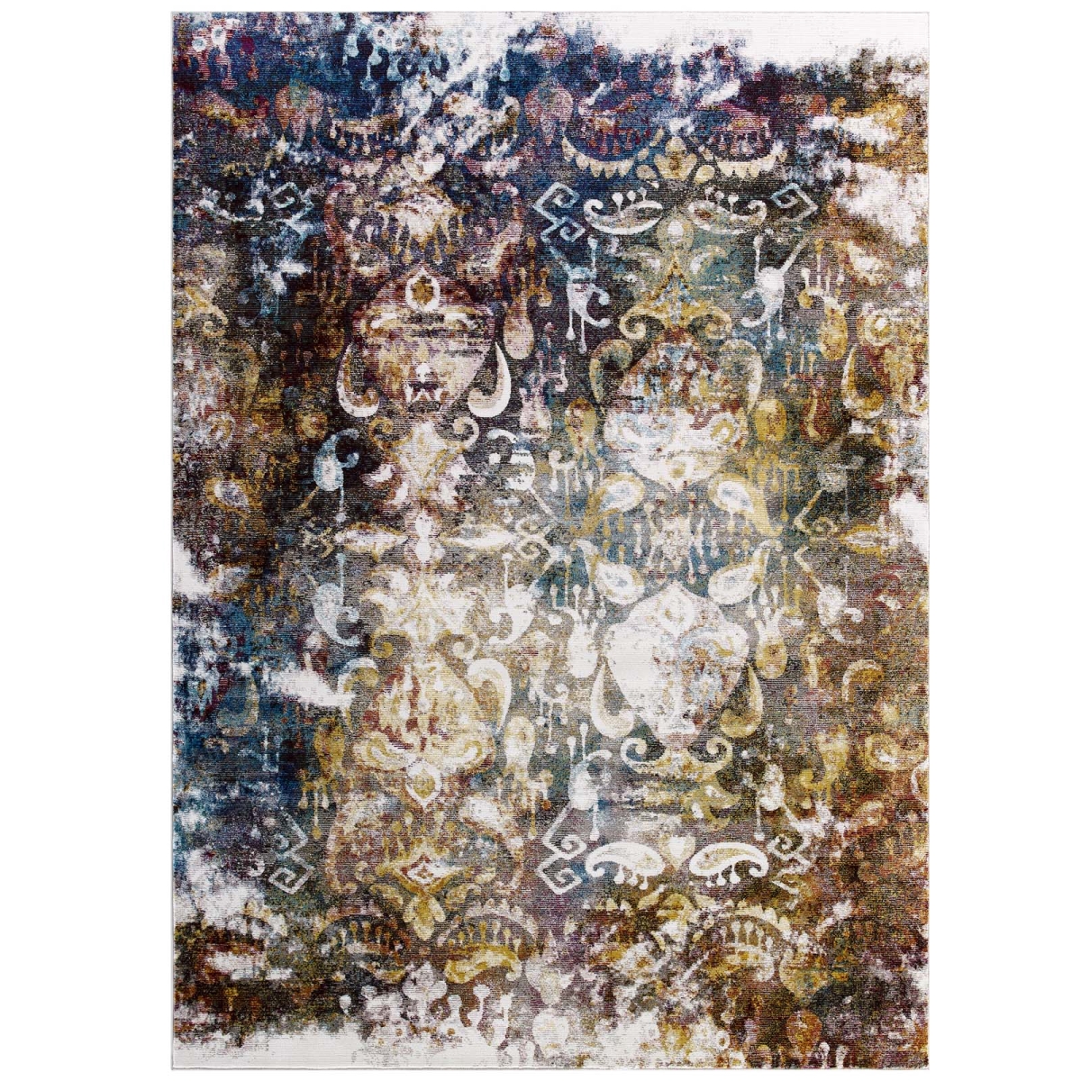 R-1160A-810 8 x 10 in. Success Jayla Transitional Distressed Vintage Floral Moroccan Trellis Area Rug, Multi Color -  Modway Furniture