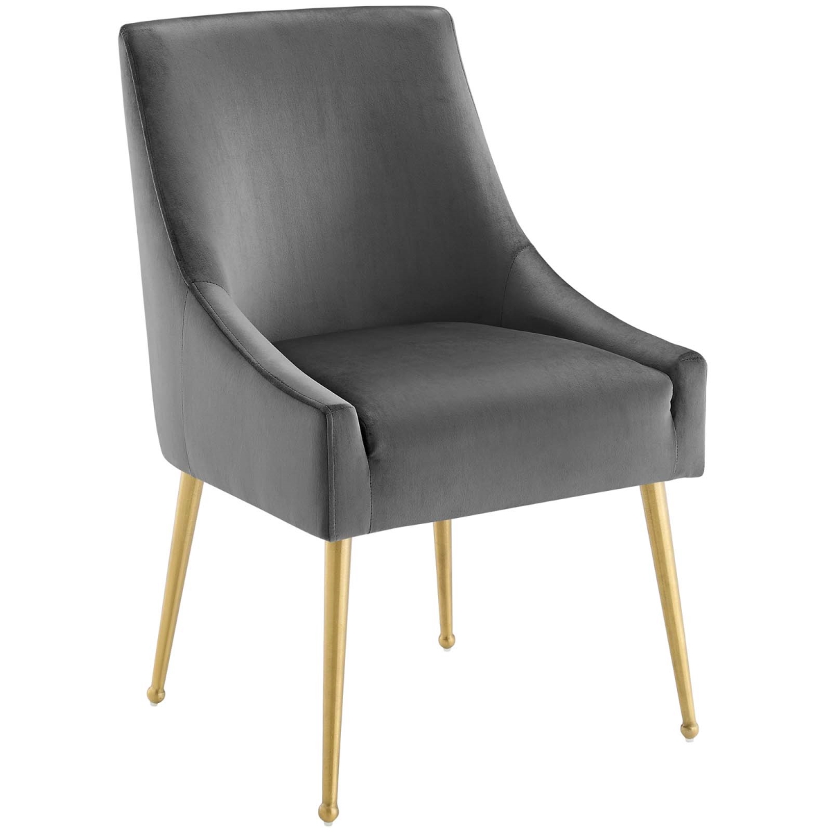 EEI-3508-GRY Discern Upholstered Performance Velvet Dining Chair, Grey