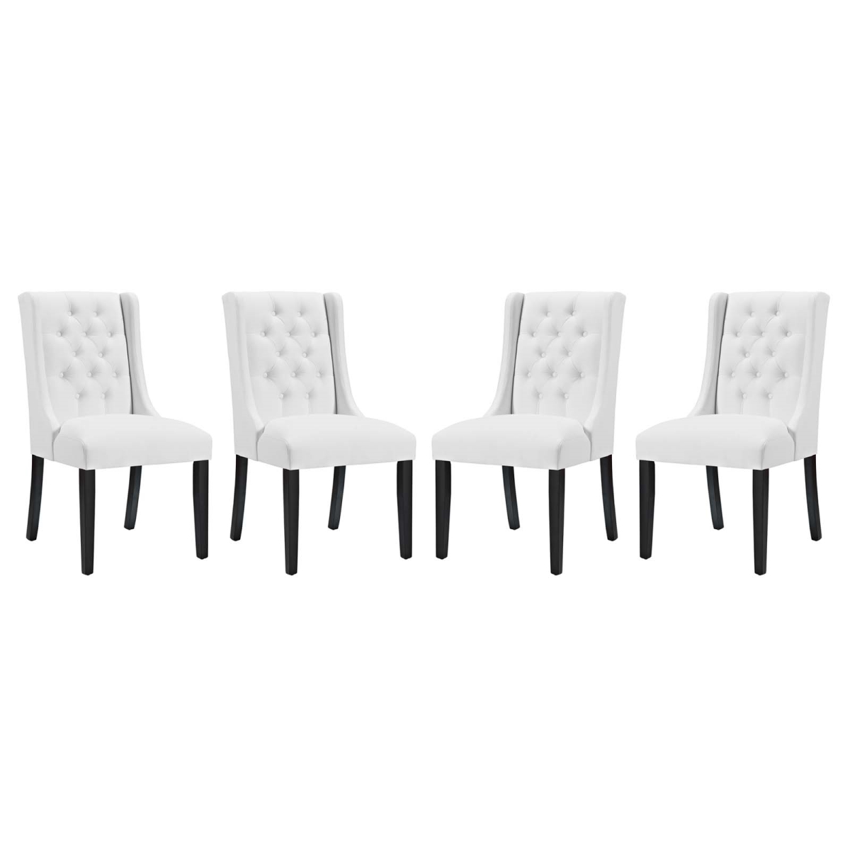 EEI-3556-WHI Baronet Vinyl Dining Chair, White - Set of 4 -  Modway Furniture