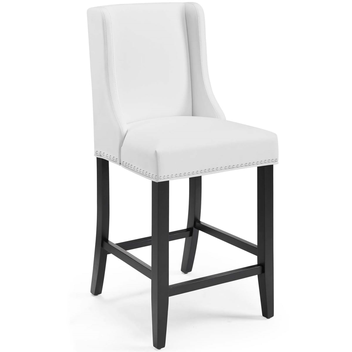 EEI-3736-WHI Baron Faux Leather Counter Stool, White