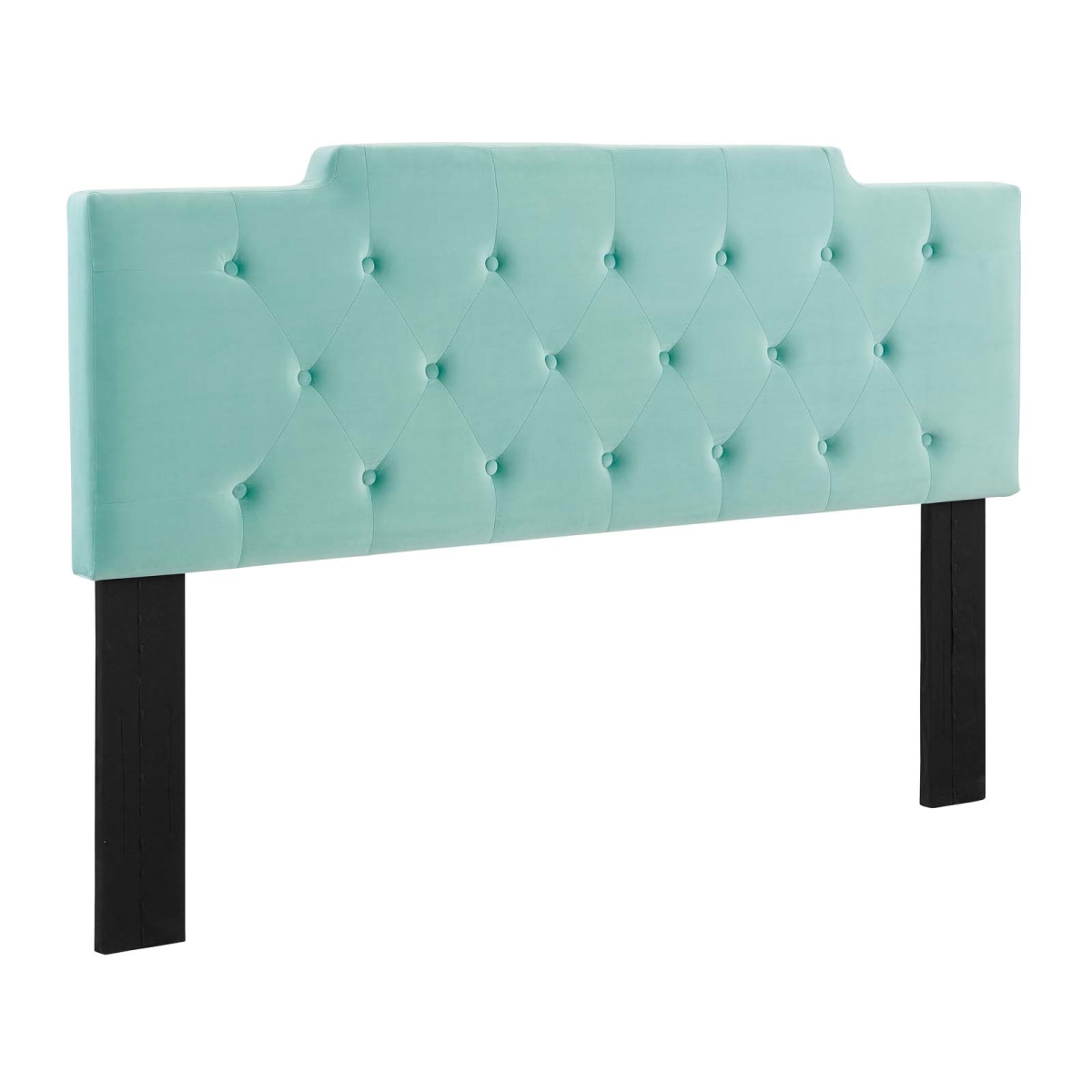 Juliet Tufted Performance Velvet Headboard, Mint - King & California King Size