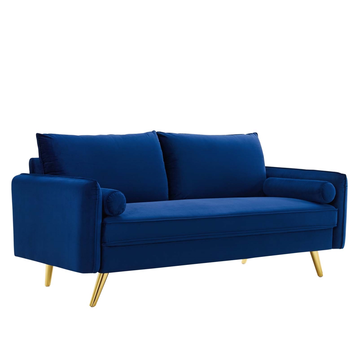 EEI-3988-NAV Revive Performance Velvet Sofa, Navy